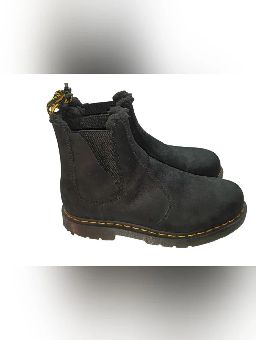 Dr. Martens 2975 WG Mens Size 10 Women's Sz 11 Black Suede Leather Chelsea Boots